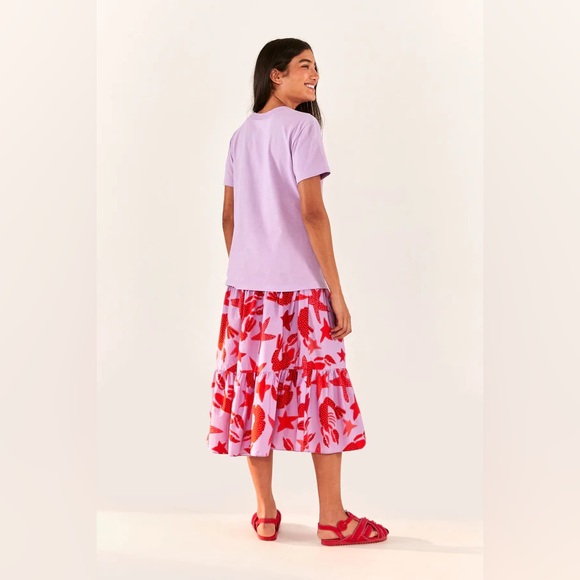 FARM Rio Lilac Peixe Fish Graphic T-Shirt - Picture 2 of 11